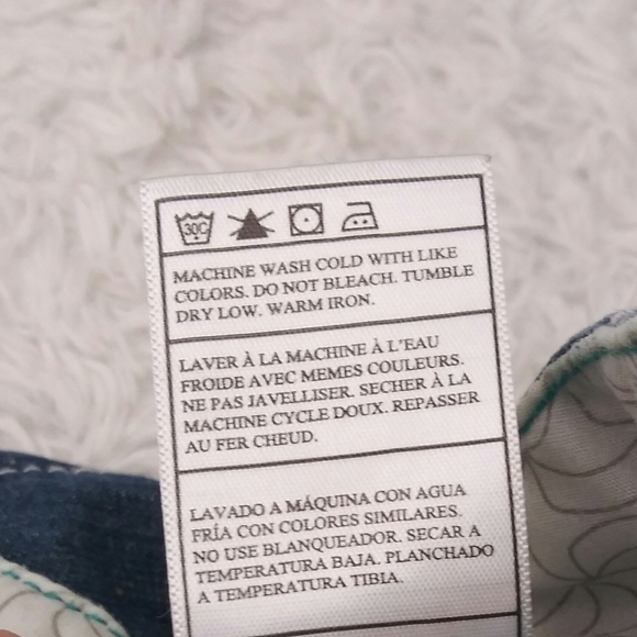 Hurley Vintage Junior's Blue Mid Rise Button Zipper Front Cotton Bermuda Short - Picture 13 of 13